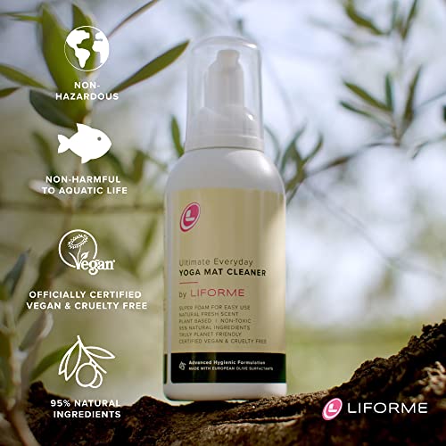 LIFORME Ultimate Everyday Yoga Mat Cleaner, Eco-Friendly, Natural & Organic Yoga Mat Cleaner, Vegan, Safe for all Yoga Mat...