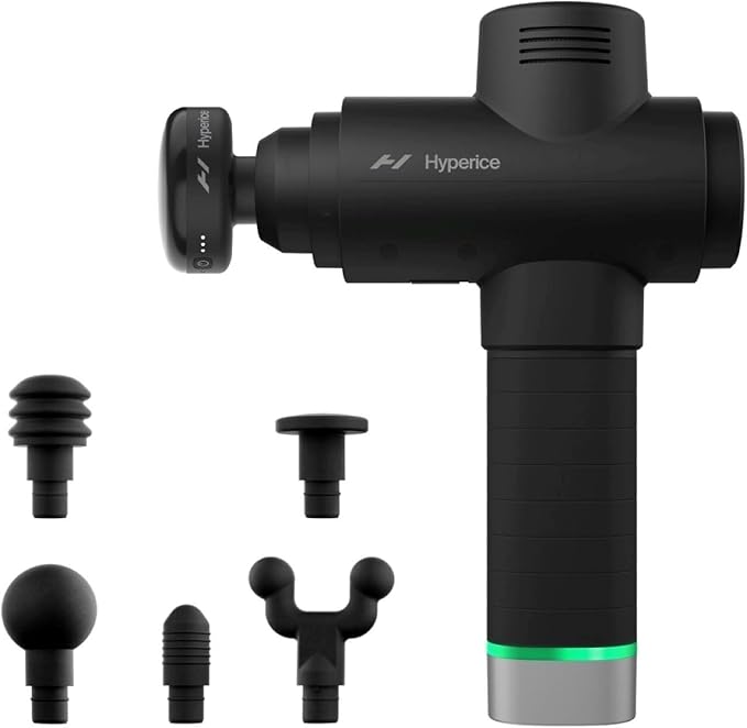 Hyperice Hypervolt 2 Pro and Heated Head - Featuring Quiet Glide Technology - Handheld Percussion Massage Gun | 5 Speeds, ...