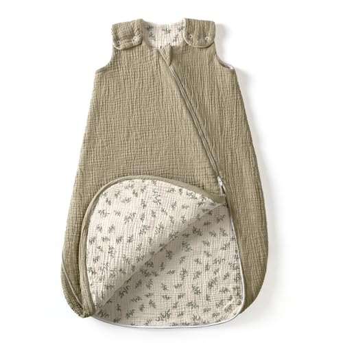 lulumoon Sleep Sack Muslin for Baby: Cotton Wearable Blanket for 3-9 Months - Soft Lightweight Ideal for Nursery Lounge Ni...