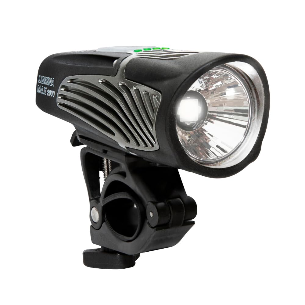 NiteRider Lumina Max 2000 Bike Front Light | USB-C Rechargeable LED Headlight with Wireless Control, 8 Lighting Modes, 8-Step Fu