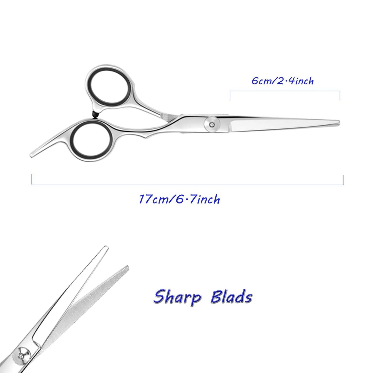 Essoy Professional Hair Cutting Scissors/Shears (6.5-Inches), Stainless Steel Haircut Scissor with Fine Adjustment Screw for Hom