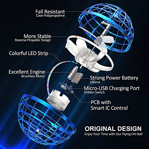 AMERFIST 2025 Flying Orb Ball Toy,Cosmic Globe Boomerang Hover Ball Galactic Fidget Spinner, Hand Drone Orbit, Cool Toys G...