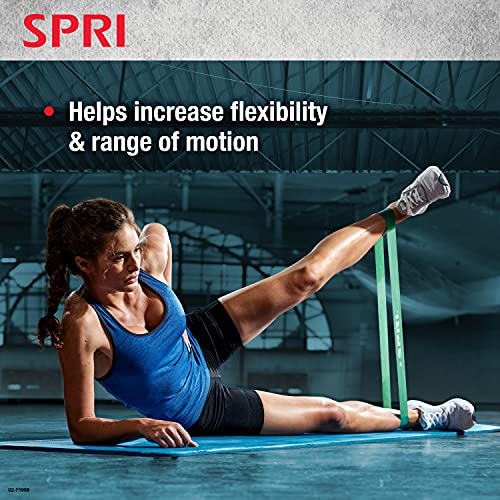 SPRI Mini Loop Bands Kit, Set of 3 - Light, Medium, Heavy Resistance Bands for Lower Body Workouts, Toning Muscles, and Ex...