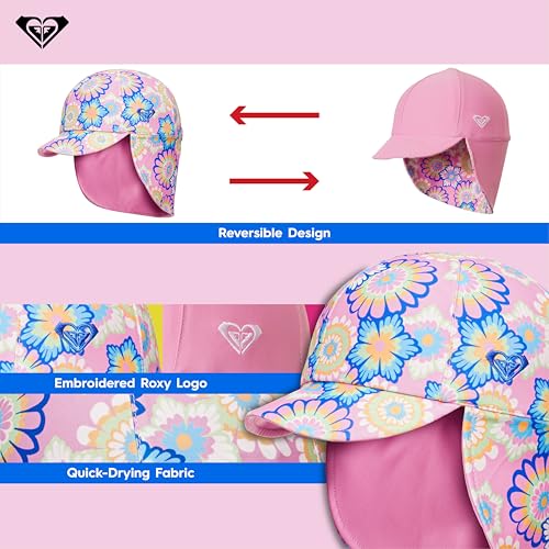 Roxy Baby's TW Come and Go Swim Bucket Hat - Wide Brim Sun Protection - Durable Lycra - Snap Chin Strap - Stylish and Func...