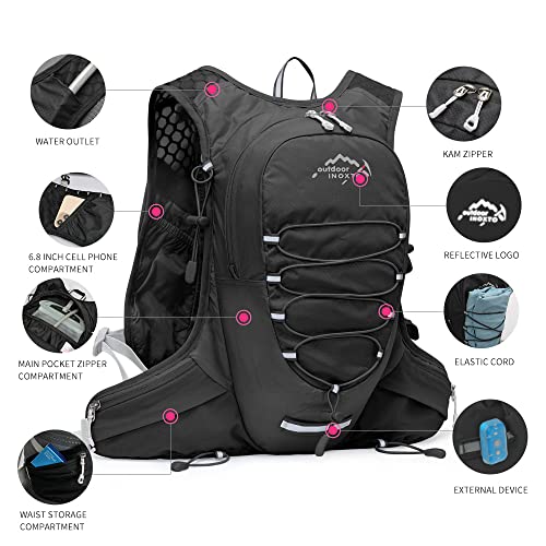 IX INOXTO Running Hydration Vest for Men Women Water Backpack for Running 3L Running Hydration Pack for Trail Running Mara...