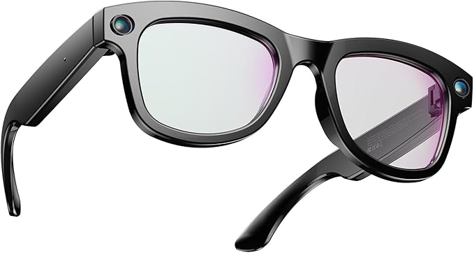 QxzPower 1080P HD AI Smart Camera Glasses, 8MP Camera Bluetooth 5.4 Recording Glasses, Dual Mic ENC Noise Reduction, Blue ...