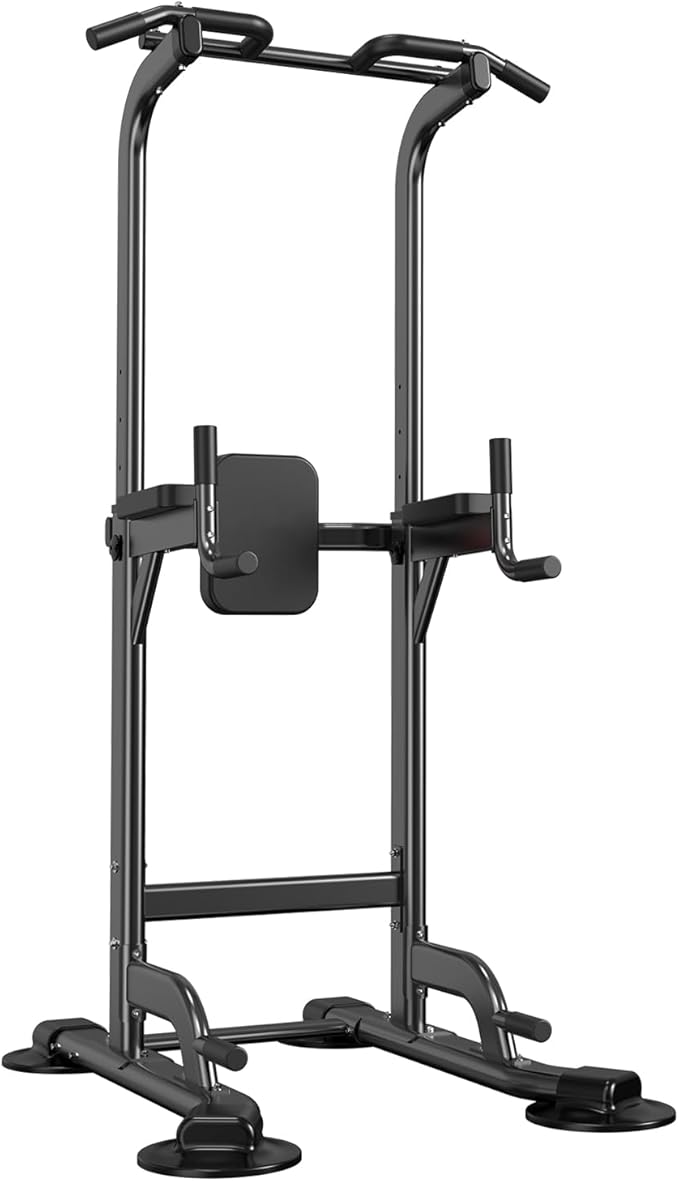 Power Tower Adjustable Height Pull Up & Dip Station Multi-Function Home Strength Training Fitness Workout Station for Home...