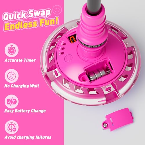 HopeRock Skip Ball Toy for Girls Ages 6-10,Girl Birthday Gifts,3 Fun Modes,Flashing Light-Up Wheel,LED Digital Counter,Rep...