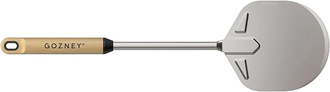 Gozney Venture Turning Peel for Portable Tread Pizza Oven, 25.25" Long with a 6" Wide Stainless Steel Blade and a Beech Wood Handle