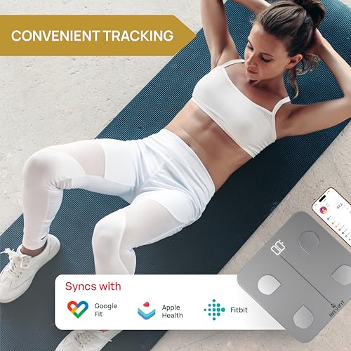 INEVIFIT Smart Body Fat Scale, Highly Accurate Bluetooth Digital Bathroom Body Composition Analyzer, Measures Weight, Body...