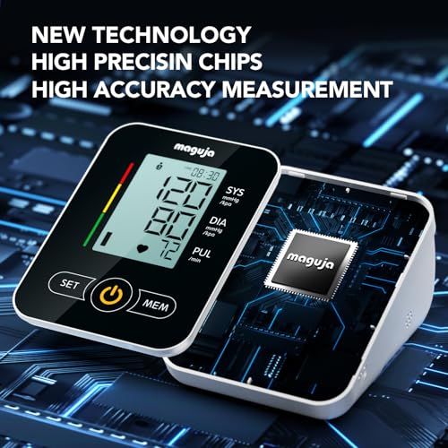 Arm Blood Pressure Monitor,maguja Blood Pressure Machine,BP Monitor Automatic Upper Arm Digital with Blood Pressure Cuff f...