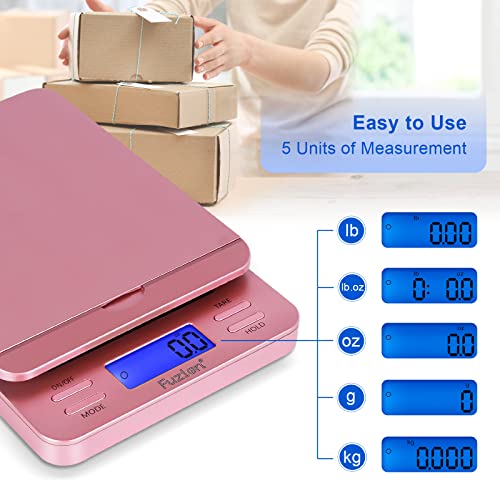 Fuzion Shipping Scale, Digital Postage Scale for Packages 86 lb/0.1oz with Hold and Tare, Postal Scale with Flip Holder, P...