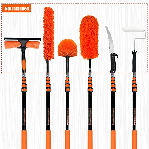 Buyplus 26ft Reach, 5 to 20ft Telescoping Pole, Paint Roller Extension Pole, Multi-Purpose Extendable Pole, Lightweight St...