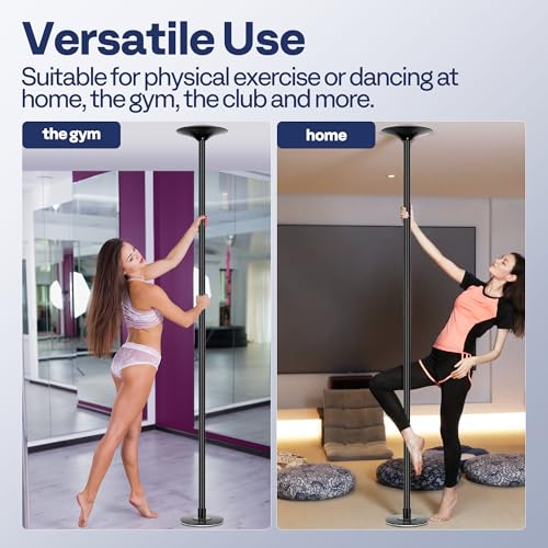 VIVOHOME Professional Spinning Dancing Pole, 45mm Portable Dance Pole for Home Fitness