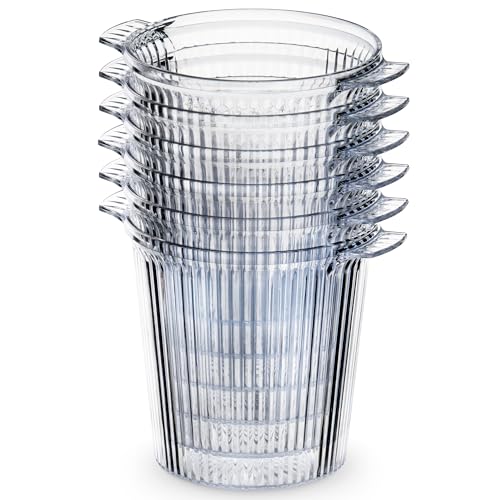 DecorRack 6 Pack Acrylic Ice Buckets with Handles, 2.5 Liter Crystal Clear Wine Buckets, Perfect Champagne Bottle Tubs for...