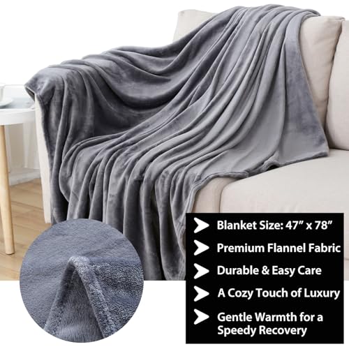 Get Well Soon Gifts for Men - Care Package with Plush Blanket, Mug, Socks, and so on - Get Well Basket for Men Dad Friend ...