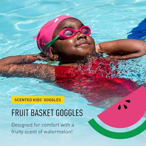 FINIS Fruit Basket Kids Scented Swim Goggles - For Ages 3-6 - Anti-Fog - UV Protection - Soft Silicone Fit