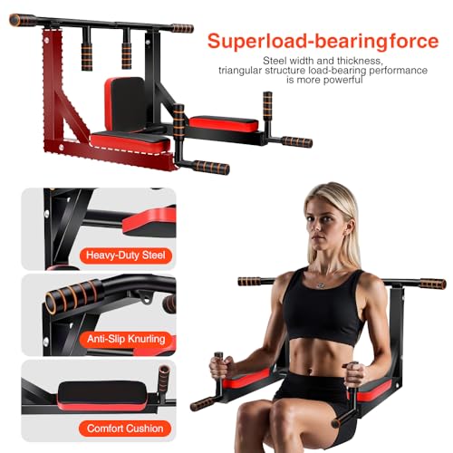 Multifunctional Wall-Mounted Pull-Up Bar – Indoor Horizontal Bar for Home Gym, Chin-Up, Punching Bag, and Exercise Equipme...