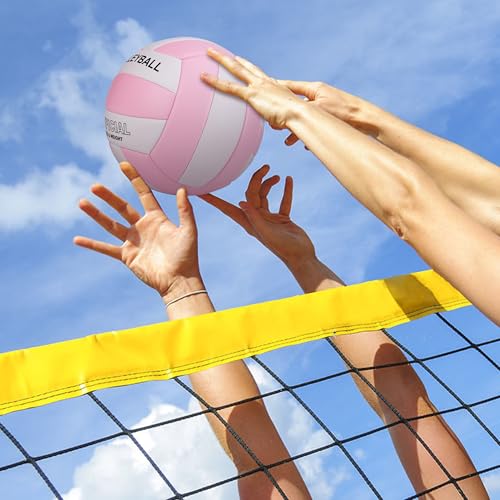 EVZOM 6 Pack Volleyballs Soft Beach Volleyball Official Size 5 for Outdoor/Indoor/Pool/Gym/Training Premium Volleyball Dur...