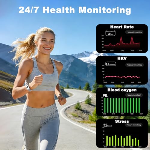 Irondance Smart Bracelet for Women Men, Activity & Fitness Trackers/SpO2/Heart Rate/Sleep Stress/1ATM Waterproof,Automatic...