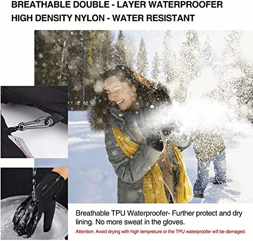 Balhvit -10℉ Waterproof Winter Gloves for Men & Women, 5-Layer Ski & Snow Gloves for Cold Weather, Breathable Warm Gloves ...