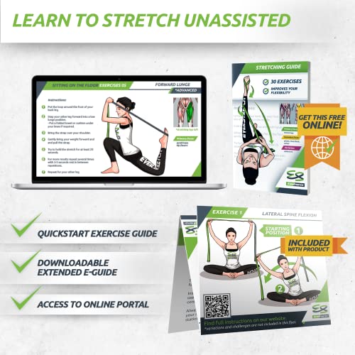 EverStretch Yoga Strap for Stretching Premium Quality 8ft. Adjustable D Ring Belt for Yoga, Pilates, Fitness and Physical ...