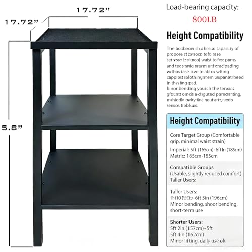 OGODU Commercial Heavy Duty Adjustable Dumbbell Stand & Kettlebell Stand, Adjustable Dumbbell Weight Rack, Kettlebell Stor...