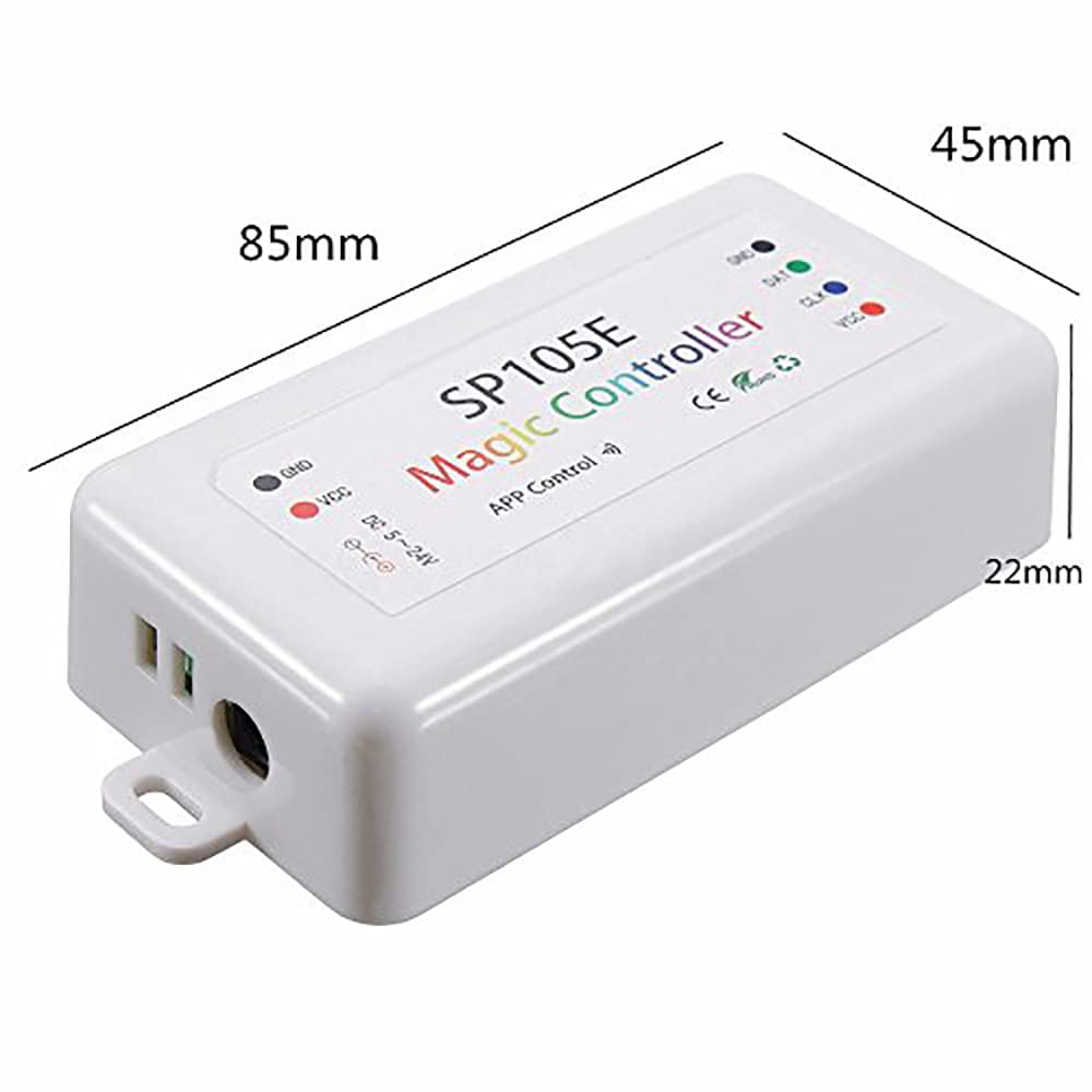 RGBZONE SP105E Bluetooth LED Controller, Smart APP Control, Music Sync for WS2811 WS2812B RGB LED Strips