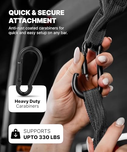 DMoose Fitness Hanging Ab Straps for Pull Up Bar & Core Strength Training - Soft Padded Exercise Straps for Ab Swing & Leg...