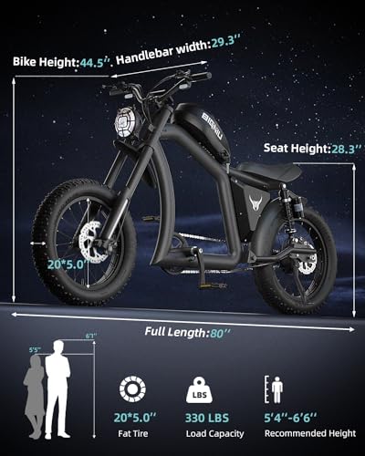 BIGNIU BG-X Electric Bike for Adults 1500W Brushless Motor with 48V/31.5Ah Battery, 34+ MPH Up to 40 Miles Range 20" *5" F...
