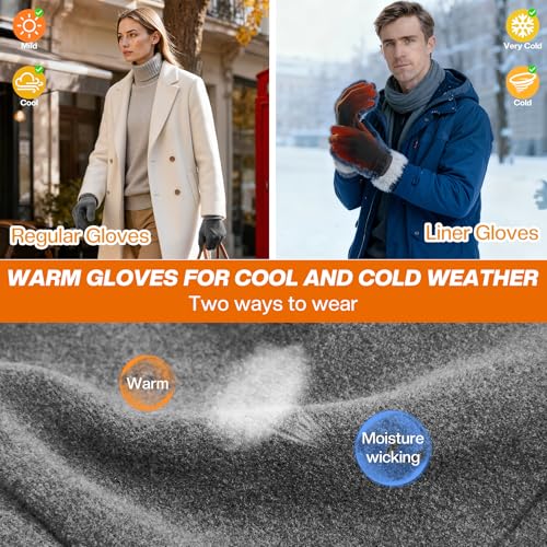 Sukeen Lightweight Running Gloves for Men Women Touchscreen Anti-Slip Sports Gloves Winter Warm Gloves for Cycling, Driving