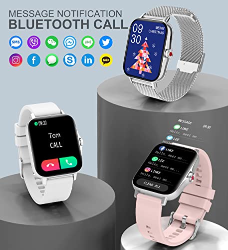 Iaret Smart Watches for Women(Answer/Make Call), Smart Watch for Android Phones iPhone, 1.7" HD Full Touch Screen Waterpro...