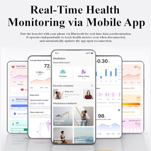 QYZHARYX Smart Bracelet,Health and Fitness Tracker,24/7 Heart Monitor & Sleep Tracker, Multi-Sport Tracker Wristband with ...