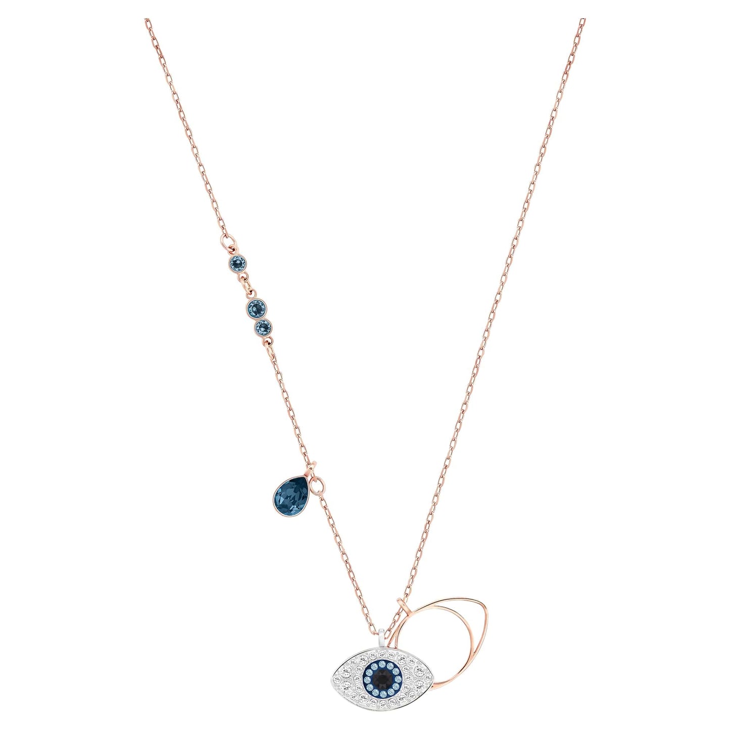 Swarovski Women's Symbolica Evil Eye Pendant Necklace, Blue, Mixed Metal Finish