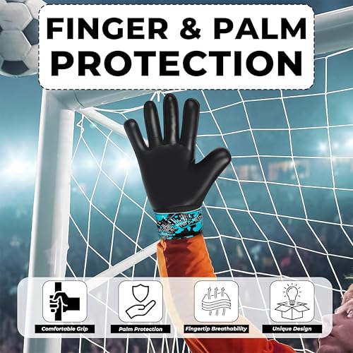 Arsh Sports Soccer Goalie Gloves,Football Goalkeeper Gloves for Kids Boys Youth Children Double Wrist Protection Along 4mm...
