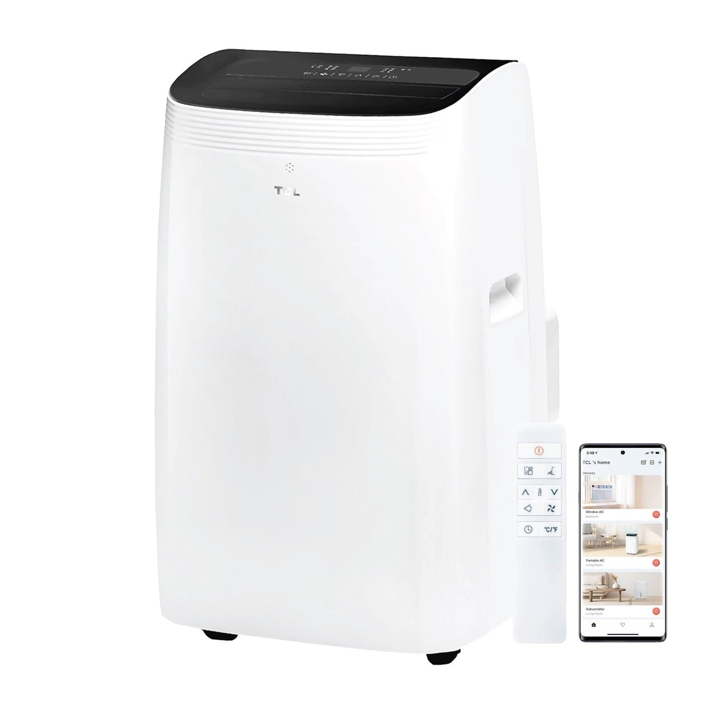 TCL 10,000 BTU Q-Series Dual Hose Portable Inverter Air Conditioner & Heater, AC Unit with Heat, 450 Sq. Ft., up to 47% Energy S