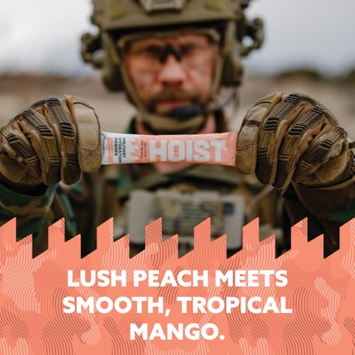 HOIST Electrolyte Drink Mix Powder Sticks – Rapid Rehydration, Military Hydration Formula – Peach Mango (12 Single-Serve P...