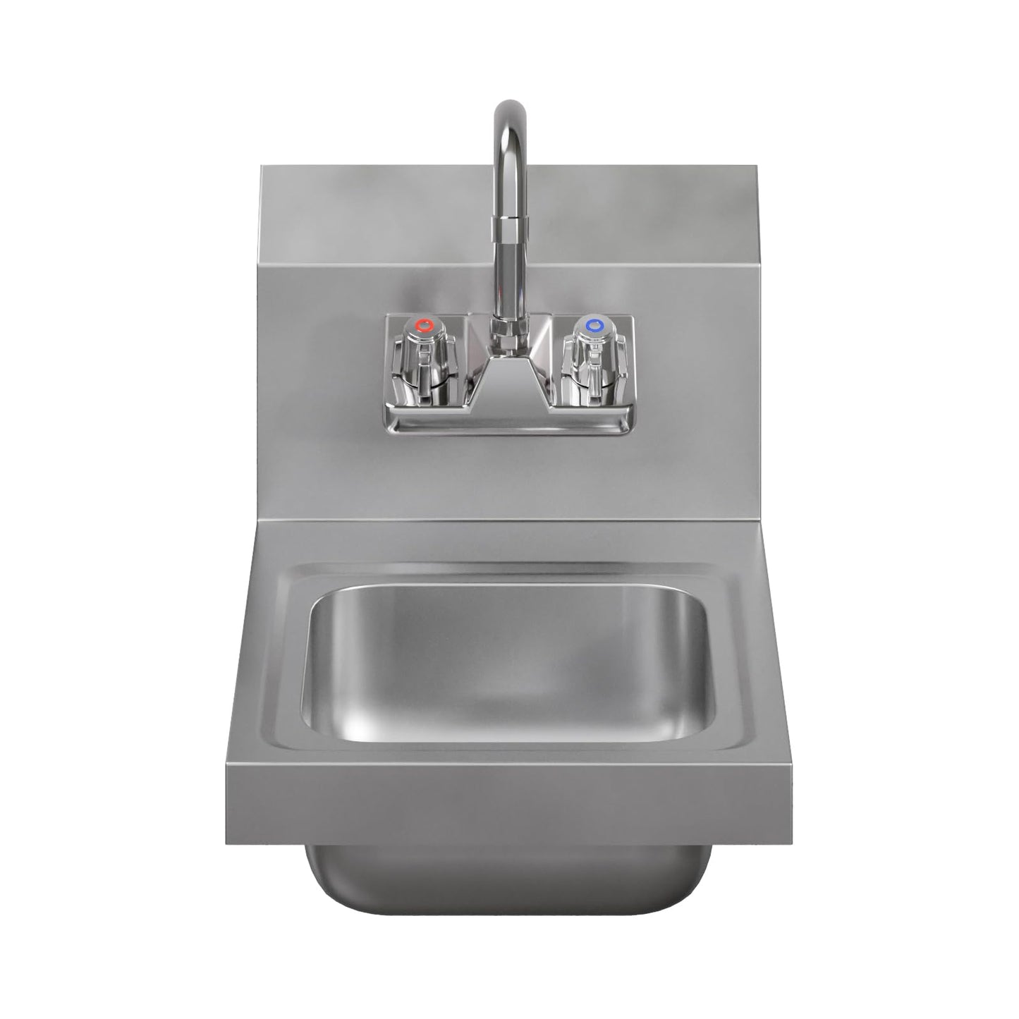 AmGood Stainless Steel Wall Mount Hand Sink | NSF | Commercial Hand Washing Basin For Restaurant, Kitchen and Home (12" x 16")