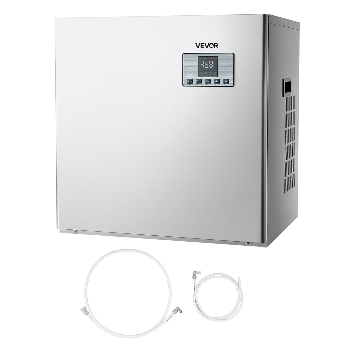 VEVOR Commercial Ice Maker Machine - Head, 550 Lbs/Day Stainless Steel Ice Machine with Scheduled Ice-Making, Self-Cleaning, Adjustable Thickness, Ideal for Restaurant Bar Cafe Hotel - Head Only