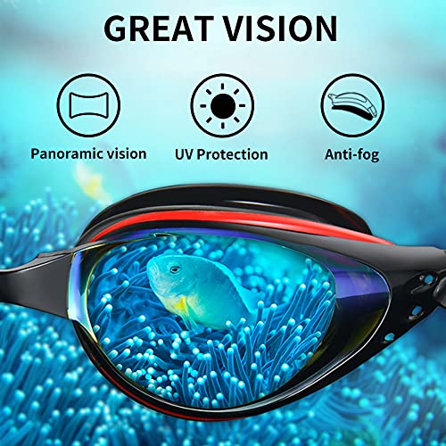 AIKOTOO Nearsighted Swim Goggles, Shortsighted Swimming Goggles
