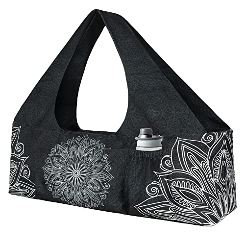 Yoga Mat Bag - Large Yoga Bag with Yoga Mat Strap, Zipper and Pockets - Yoga Bags and Carriers Fits All Your Stuff - Perso...