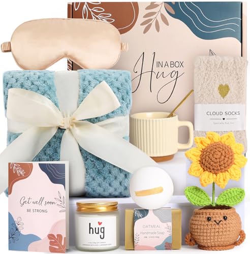 Get Well Soon Gift Baskets for Women, Surgery Recovery Care Package, Sympathy Gifts for Loss of Loved One, Thoughtful Care...