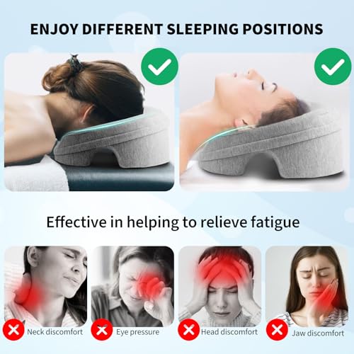 Face Down Pillow Massage Headrest for Bed, Stomach Sleeping Pillow, Face Cradle, BBL Pillow After Surgery Post Eye Surgery...