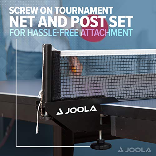 JOOLA Inside Professional MDF Indoor Ping Pong Table with Quick Clamp Table Tennis Net and Post Set - 10 Minute Easy Assem...