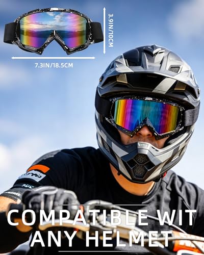 YUNGLIDE Motorcycle Goggles Dirt Bike ATV Ski Goggles For Men Women UV Protection Windproof And Dustproof Glasses