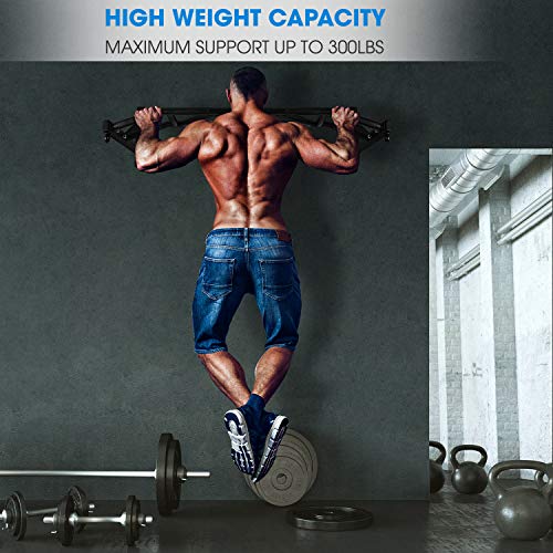 Yes4All Heavy Duty Wall Mounted Pull Up Bar – Multi-Grip Pull Up Bar Ceiling Mount / Ceiling Mount Pullup bar / Chin Up Ba...