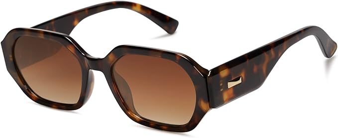 SOJOS Polarized Sunglasses For Women Retro Rectangle Womens Sun Glasses Trendy Narrow Square 90s Shades SJ2232