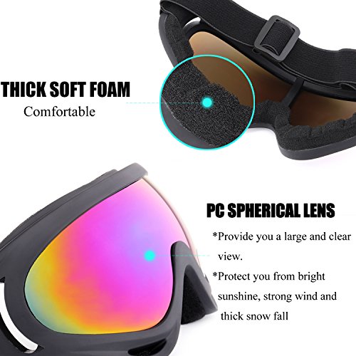 Yidomto Ski Goggles, 3 Pack Snow Goggles for Men, Women, Kids & Youth, UV400 Protection for Skiing & Snowboarding