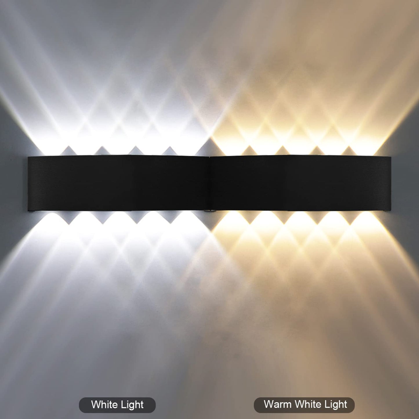 Kawell 10W Waterproof LED Wall Sconce, Aluminum Up Down Light, Matte Black, Model 33-AU578-BK-CW, Indoor/Outdoor Use