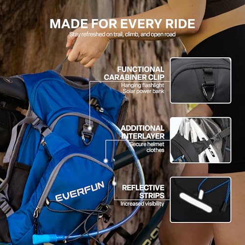 Everfun Hydration Backpack 18L with Water Bladder 2L/3L Hiking Water Backpack Women Men Hydration Pack Insulated Lightweig...